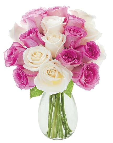 KaBloom PRIME NEXT DAY DELIVERY - Pink and White Roses 