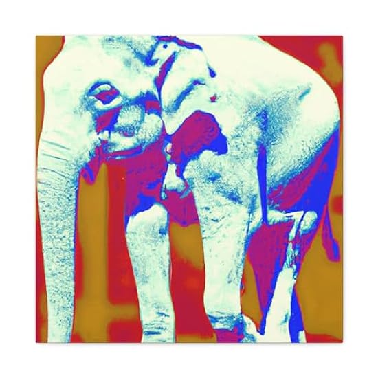 Elephant in Pop Art - Canvas 20″ x 20″ / Premium Gallery Wraps (1.25″) 873569633