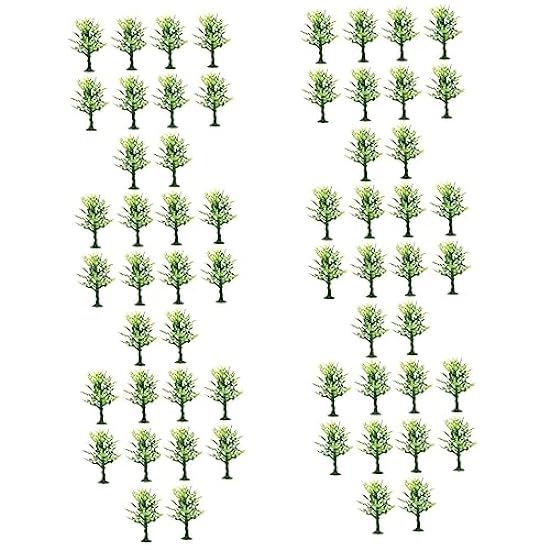 COHEALI 60 Pcs DIY Plastic Tree Bush Trees Miniature Ve