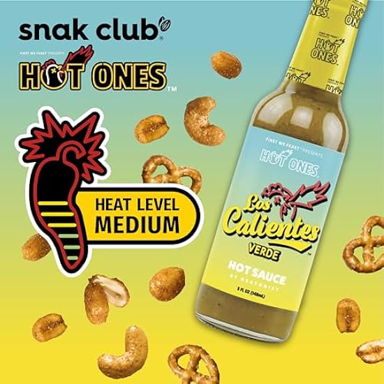 Snak Club x Hot Ones Smoky Sweet Snack Mix, Spicy Snack with Peanuts, Pretzels, Sesame Sticks, Toasted Corn & Cashews, Inspired by Hot Ones Hot Sauce, 10 oz Resealable Bag (6 Count) 870699250