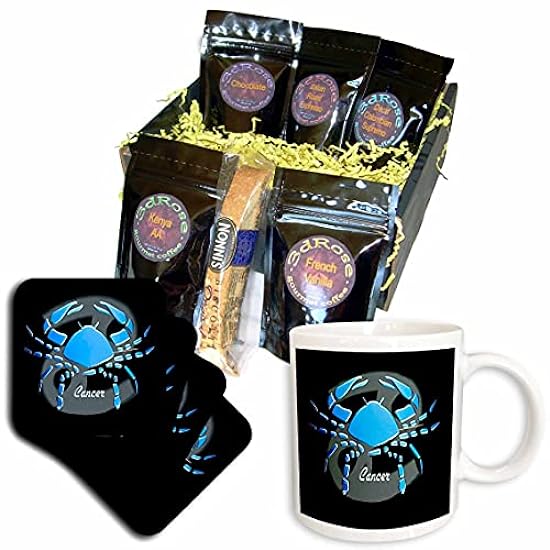 3dRose cgb_964_1 Cancer Zodiac Sign-Coffee Gift Basket,