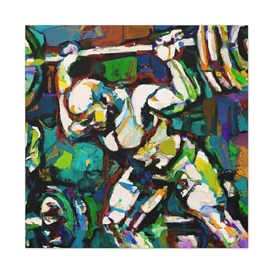 Lifting Weights Boldly - Canvas 36″ x 36″ / Premium Gal