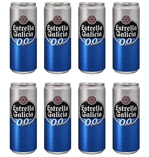 [Pack of 8] Estrella Galicia 0.0% NA Non Alcoholic Beer