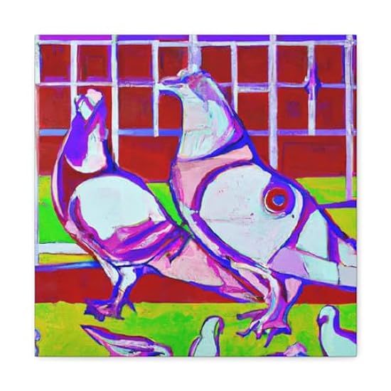 Pigeon in the City - Canvas 16″ x 16″ / Premium Gallery