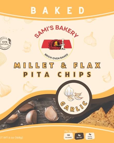 Sami´s Bakery Garlic Chips Millet and Flax bulk ca