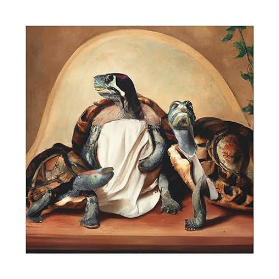 Turtles in Splendor. - Canvas 36″ x 36″ / Premium Galle
