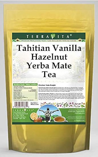 Tahitian Vanilla Hazelnut Yerba Mate Tea (50 tea bags, 