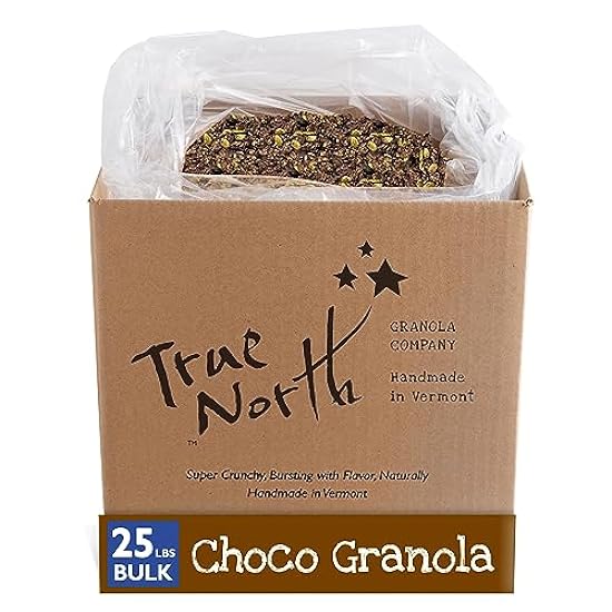 True North Granola – Chocolate Granola Cereal with Rolled Oats, Belgian Chocolate, Dried Cranberries, Gluten Free, All Natural and Non-GMO, Bulk Bag, 25 lb. 864160387