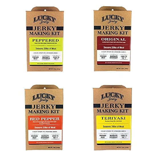 Lucky Jerky DIY Jerky Seasoning Kit 4 Pack - Original, 
