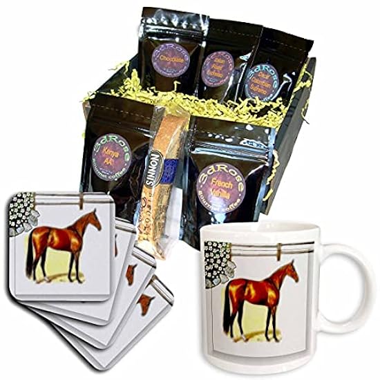 3dRose cgb_18455_1 Thoroughbred Horse-Coffee Gift Baske