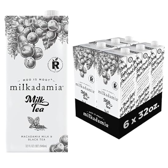 Milkadamia Milk Tea, Black Tea & Smooth Macadamia Milk,