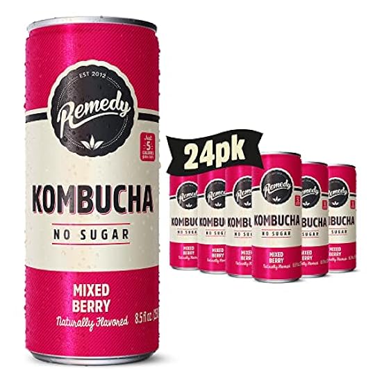 Remedy Kombucha Tea Organic Drink - Sugar Free, Keto, V