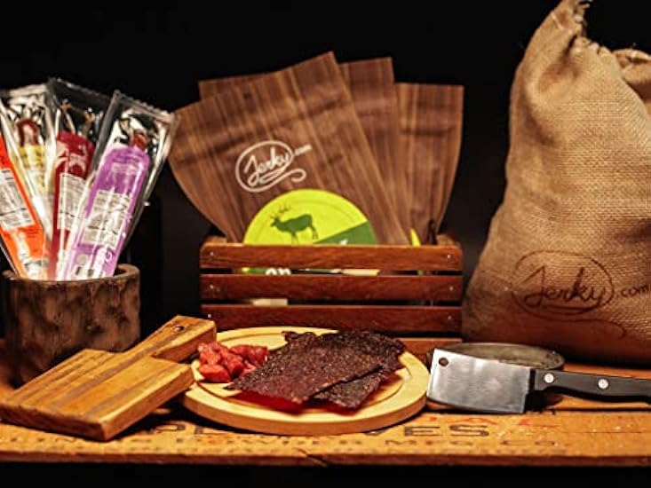 Exotic Jerky Gift Bag - 3 Bags of Exotic Jerky and 4 Exotic Sticks, including Venison, Buffalo, and Elk! 36868665