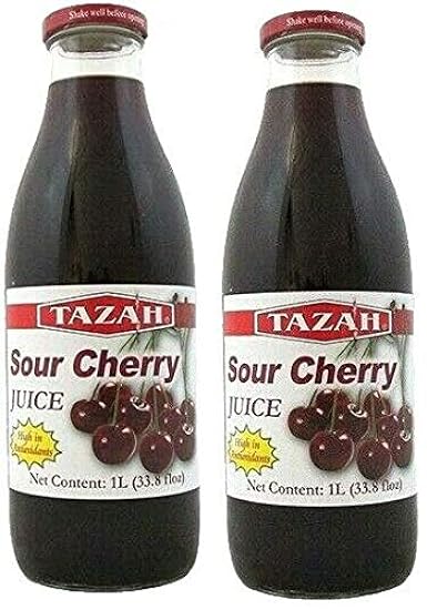 Sour Cherry Juice 33.8 fl.Oz 1 Ltr. - Pack of 2 Glass B