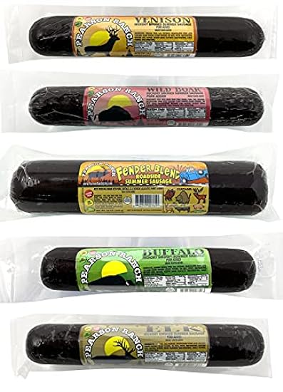 Pearson Ranch Game Meat Summer Sausage Variety Pack of 