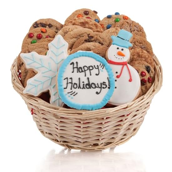 Winter Holidays Cookie Gift Basket- 24 Pc. 411324205