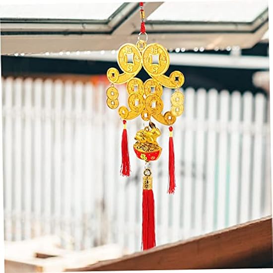 NOLITOY 8 Pcs Bonsai Small Pendant Chinese New Year Hanging Pendants Festival Hanging Ornaments Decoraciones para Salas De Casa Home Decorations Hanging Door Decor China Plastic Coin 475637711