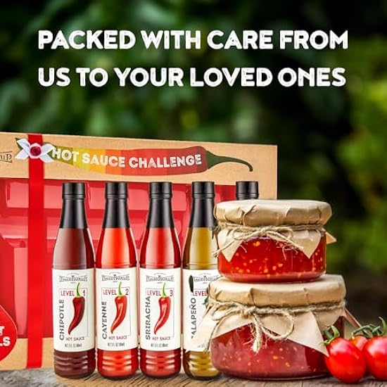Hot Sauce Gift Sets Collection | Variety Pack Hot Sauces Valentines Day Gift Sets | Gluten Free - Vegan Gifts for Men Women Teens Children | Sauce Variety Set includes 7 Bottles 3 fl. oz. 258886377