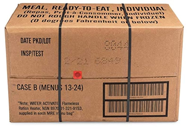 Sopakco 12ct US Military Surplus MRE Meals Ready to Eat 2021 Inspect B Case Menus 13-24 848298032