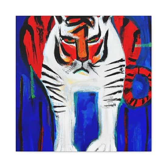 Fearsome Bengal Tiger - Canvas 20″ x 20″ / Premium Gall