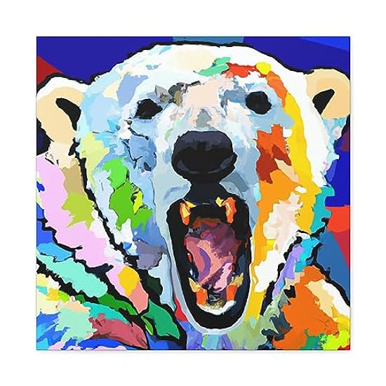 Polar Bears Pop Art - Canvas 20″ x 20″ / Premium Gallery Wraps (1.25″) 37519186