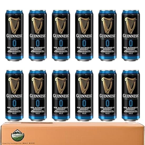 Guinness Irish Dry Stout Draught Non-Alcoholic NA Beer,