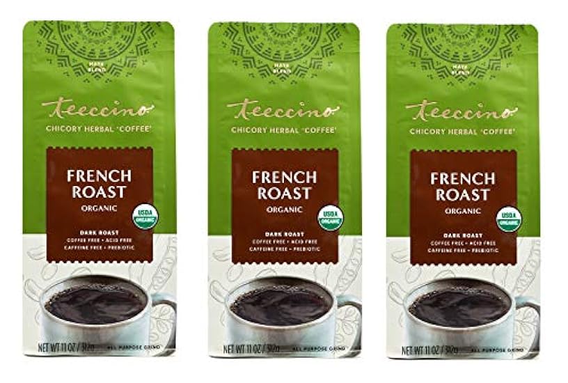 Teeccino Organic Caffeine Free Herbal Coffee, Maya Fren