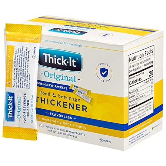 Thick-It Original Food Beverage Thickener Single Serve Packets, Moderately Thick, 6g Packet (Value Pack Of 200) 379942634