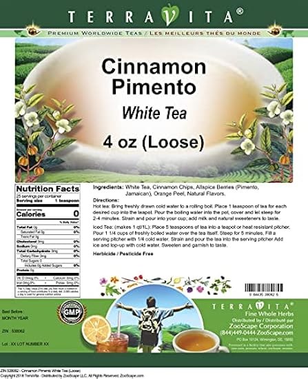 Cinnamon Pimento White Tea (Loose) (4 oz, ZIN: 538062) 747578420