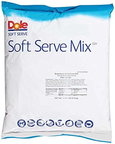 Dole Strawberry Soft Serve Mix, 4.5 Pound -- 4 per case