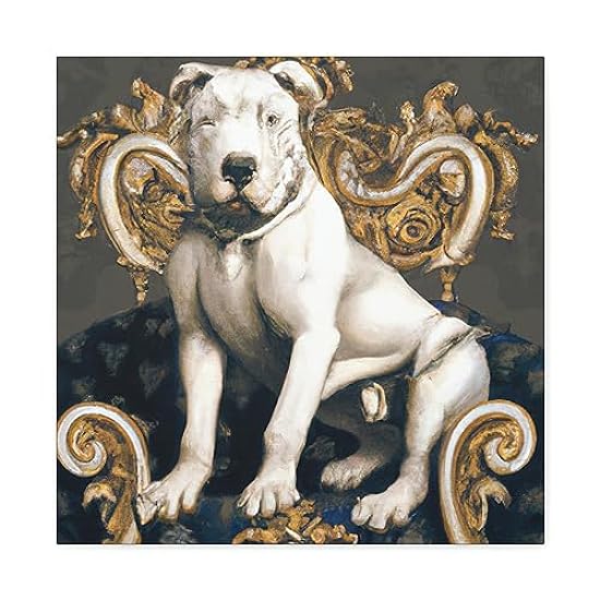 Pitbull in Rococo - Canvas 20″ x 20″ / Premium Gallery 