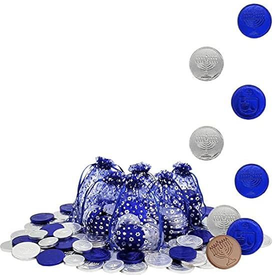 Milk Chocolate Coins in Hanukkah Gift Bag, Hanukkah Gel