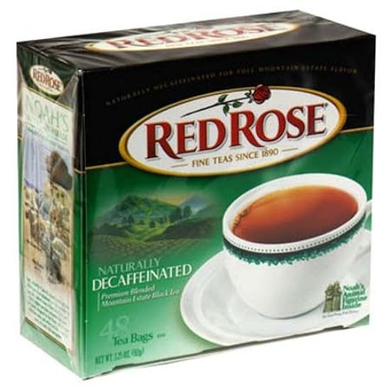 Red Rose Original Flavor Decaf Tea Bags, 48-Count (Pack