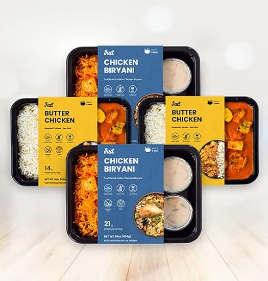 Ready To Eat Indian Meal Special - Butter Chicken & Chicken Biryani - Gluten Free - (Butter Chicken - 2 Packs & Chicken Biryani - 2 Packs) - Pack of 4 883881129
