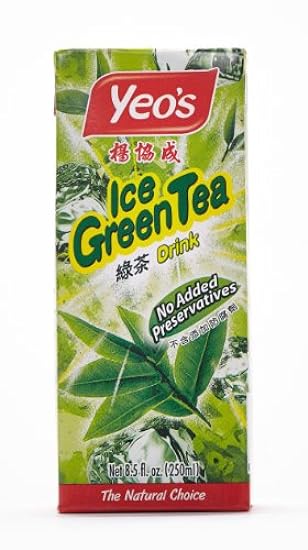 Yeo´s Iced Green Tea Drink, 8.5 Oz (Pack of 24) Ca
