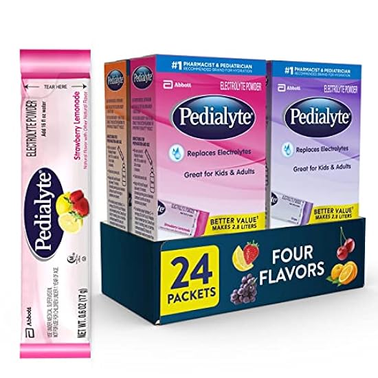 Pedialyte Electrolyte Powder, Variety Pack Flavor Bundl