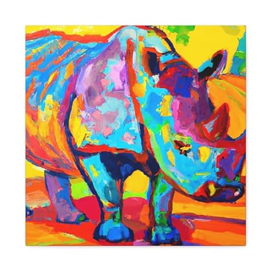 Rhino of the Fauves - Canvas 20″ x 20″ / Premium Gallery Wraps (1.25″) 656616253
