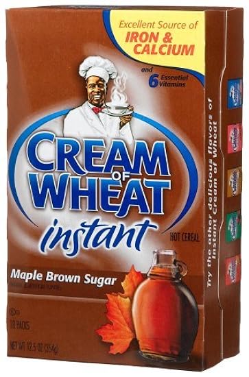 Cream of Wheat Instant Hot Cereal, Maple Brown Sugar, 1.23 Ounce, 10 Packets (Pack of 12) 351736001