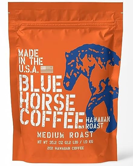 Farm-fresh: Blue Horse Hawaiian Roast Coffee - Medium R