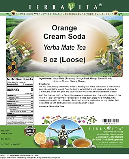 Orange Cream Soda Yerba Mate Tea (Loose) (8 oz, ZIN: 561733) - 3 Pack 405983274