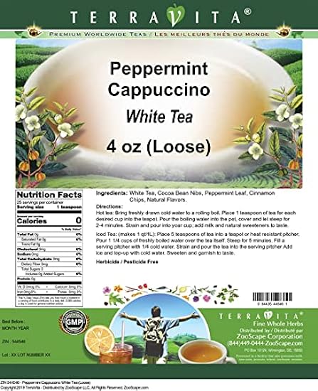 Peppermint Cappuccino White Tea (Loose) (4 oz, ZIN: 544546) 202631118