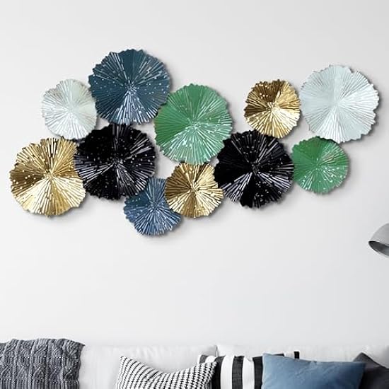 ACCENT COLLECTION Large Metal Wall Art, 123 cm Wide, Wr