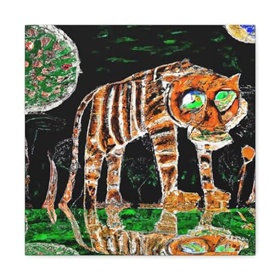 Tiger on a Star - Canvas 16″ x 16″ / Premium Gallery Wr