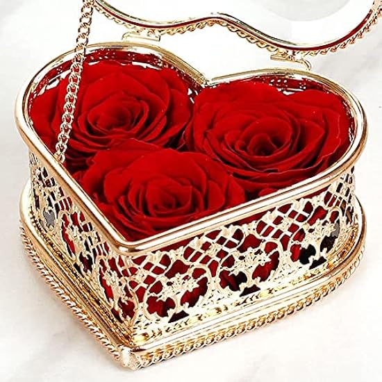 Enchanted Real Preserved Roses in a Heart Shaped Box, F