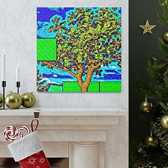 Oak Tree Pop Art. - Canvas 30″ x 30″ / Premium Gallery Wraps (1.25″) 982646044
