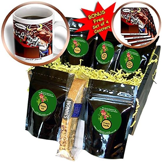 3dRose Londons Times Funny Cow Cartoons - Beef Jerky - Coffee Gift Baskets (cgb_1525_1) 960147593