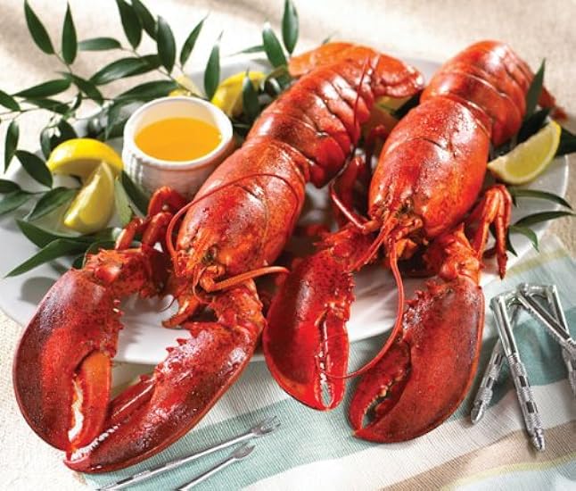 Lobster Gram LG2Q LOBSTER GRAM DINNER FOR TWO WITH 1.25 LB LOBSTERS 574153903