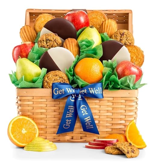Deluxe Get Well Soon Fruit & Cookies Basket by GiftTree