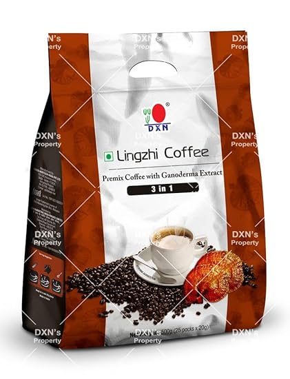 DXN Lingzhi 3 in 1 Coffee 25 Sachets with Ganoderma Extract (1 Pack) 242212324
