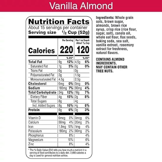 Bear Naked Granola Cereal, Vanilla Almond (28 oz, 2 pk) 250726267